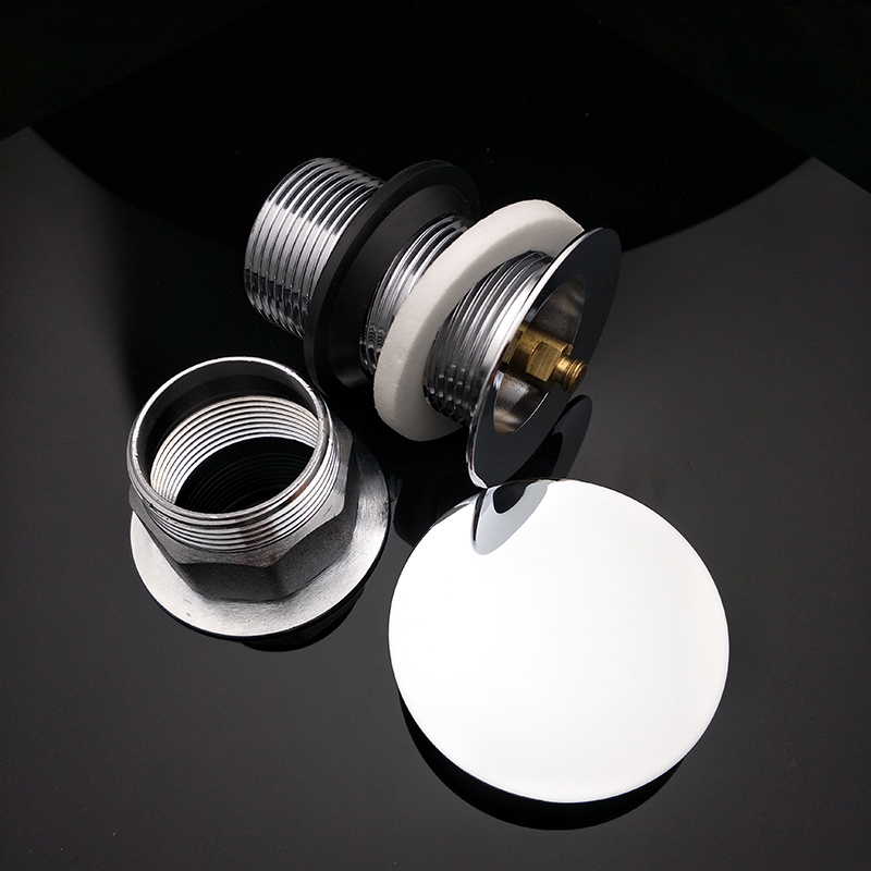 Ruban chromé pop up push push drain inférieur évier