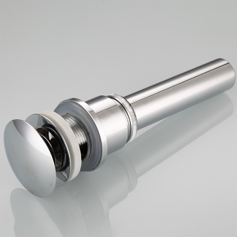 Raccord de vidange chromé pour bassin